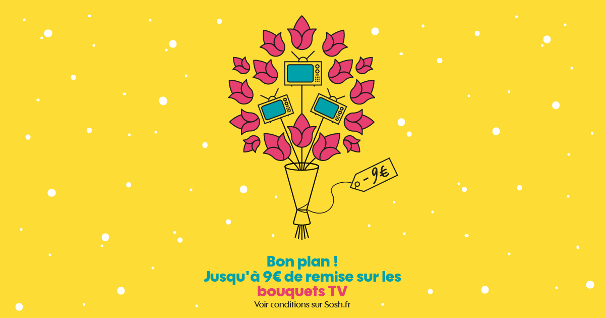 Sur Sosh mobile + Livebox découvrez les Remises Multi Bouquets TV SOSH