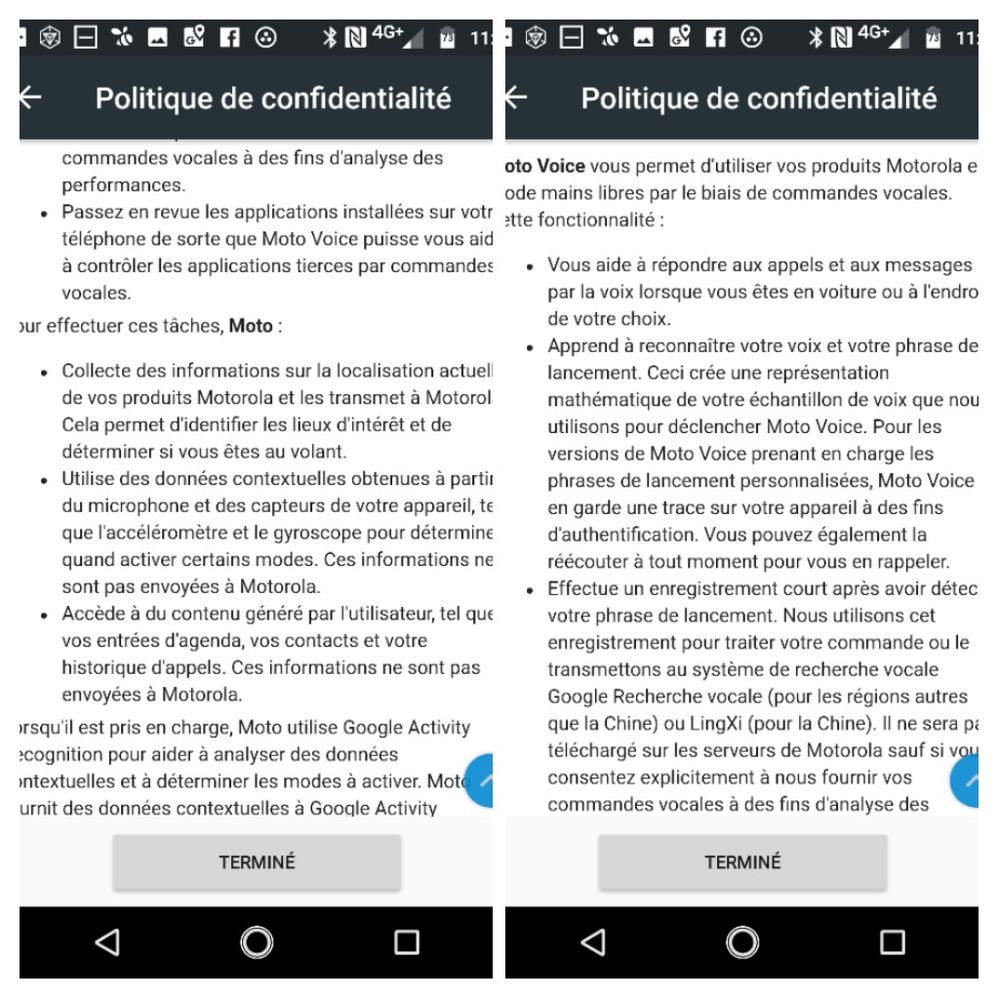 Confidentialité (extraits)