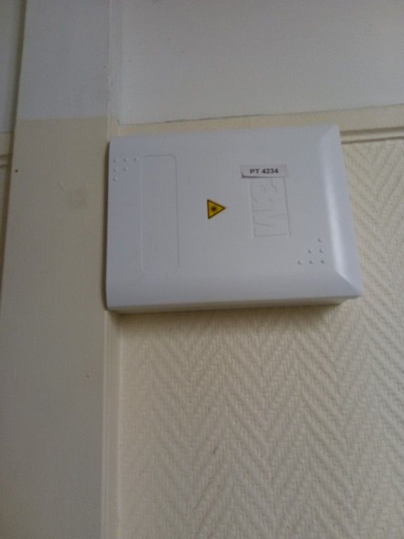 le boîtier posé au 3ème étage