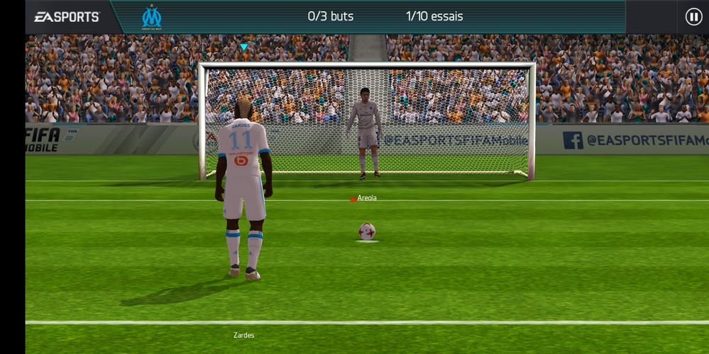 Une petite partie sur FIFA Mobile, c'est beau et réactif ;-)