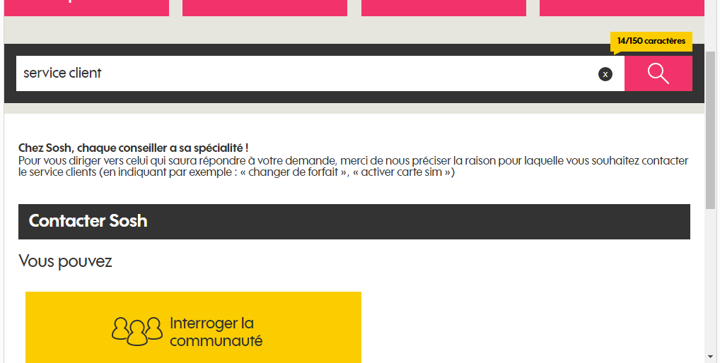 Coordonnées du service clients Sosh Communauté Sosh
