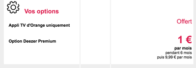 CONFIRMATION DE L'OFFRE DE  1€ / 6 MOIS