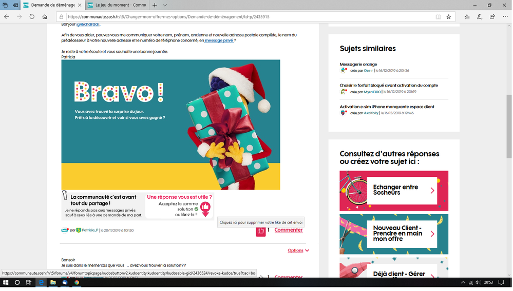 J'ai beau "licker" rien n'est pris en compte pour le calendrier !