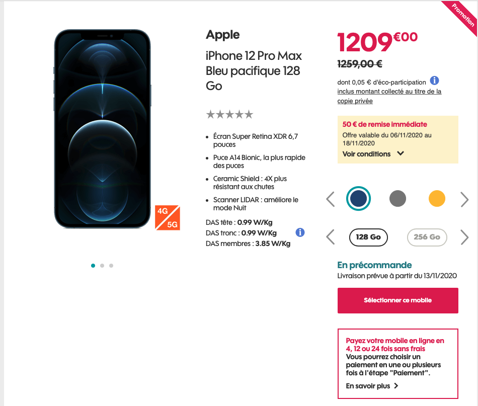 iPhone 12 Pro Max 128 Go Or - Très bon état | CertiDeal