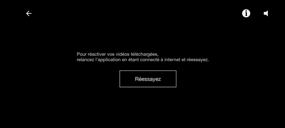 lancement d'une vidéo téléchargée