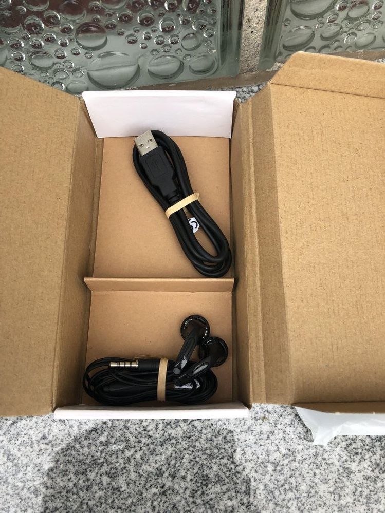 Le cable USB C et le kit piéton.