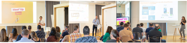 David, Directeur Sosh ; Rudy, chef de projet Orange ; Salomé, Chef de projet RSE