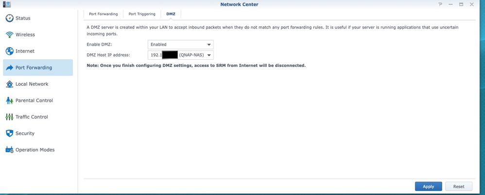 SYNOLOGY ROUTEUR - NAS DANS DMZ