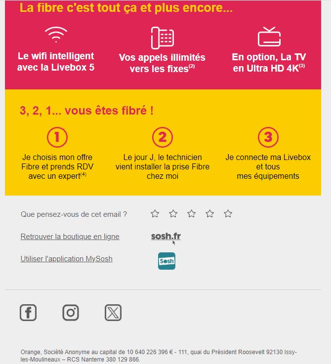 Offre Sosh reçue ce matin par mail mais pas encore... - Communauté Sosh