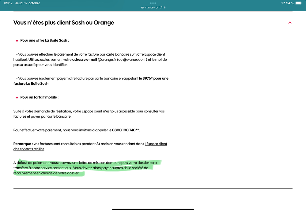 Facture Sosh  payer la facture d'un ancien contrat - Assistance Sosh.png