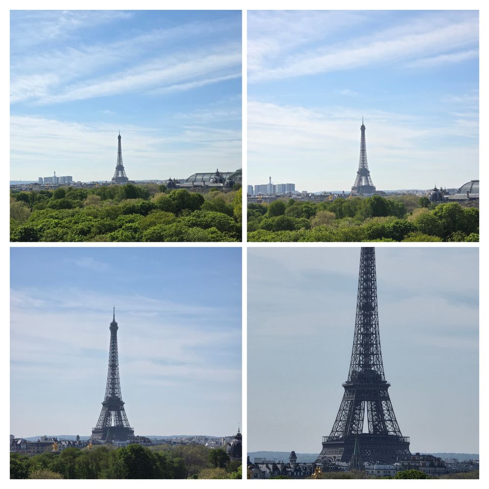 Différentes options de zoom