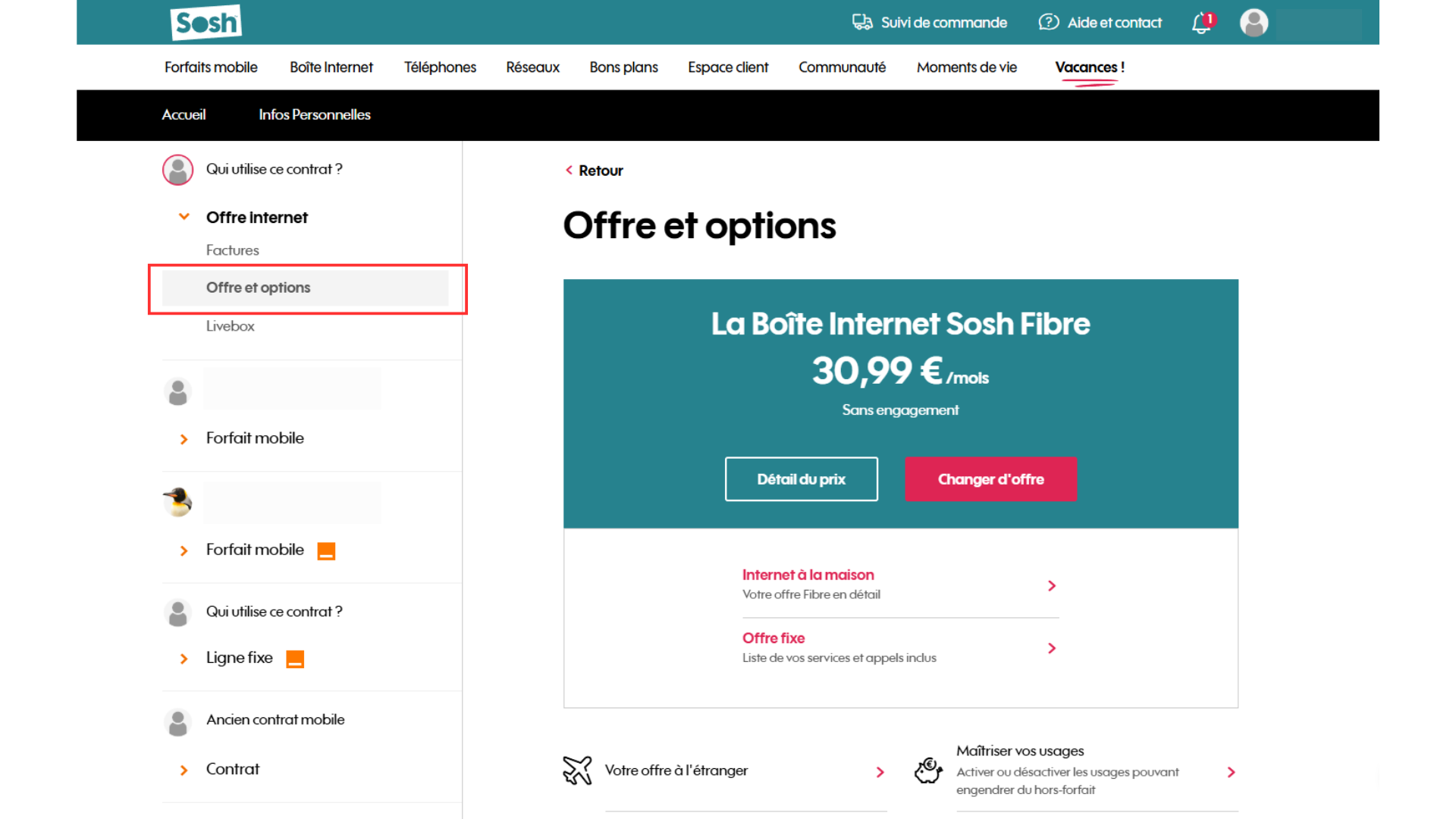Cession d'un contrat Sosh - Communauté Sosh